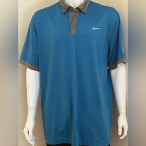 Nike Tour Performance Provo Golf Club Turks & Caicos Islands Blue & Gray Sz XL